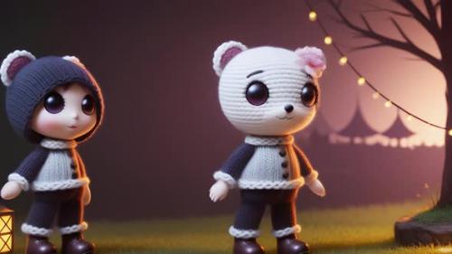 Videohive - Knitted soft toy, created using artificial intelligence. 004 - 47520908 - 47520908