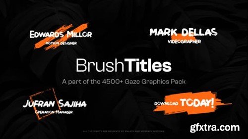 Videohive 20 Brush Titles 47490617