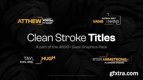 Videohive 25 Clean Stroke Titles 47530147