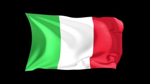 Videohive - Looping Waving Flag Italy - 47242736 - 47242736