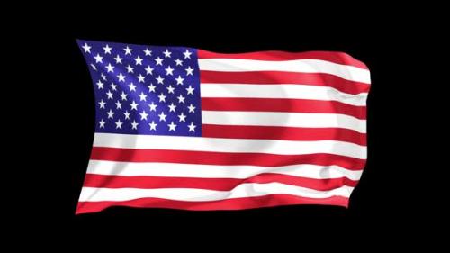 Videohive - Looping Waving Flag Usa - 47242737 - 47242737