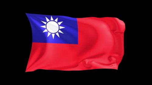 Videohive - Looping Waving Flag Taiwan - 47242743 - 47242743