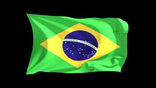 Videohive - Looping Waving Flag Brazil - 47242746 - 47242746