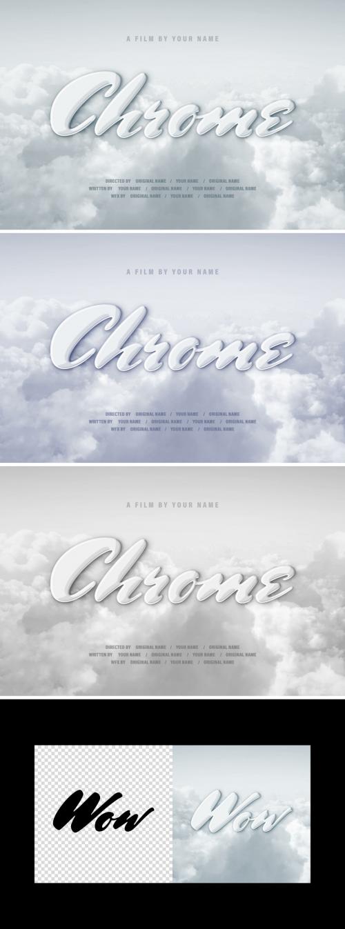 Cloud Film Title Effect Mockup 633733341