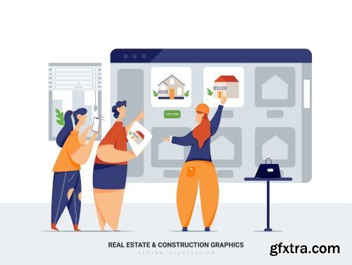 Aquarius - Real Estate & Construction Vector Scenes Ui8.net