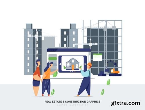 Aquarius - Real Estate & Construction Vector Scenes Ui8.net