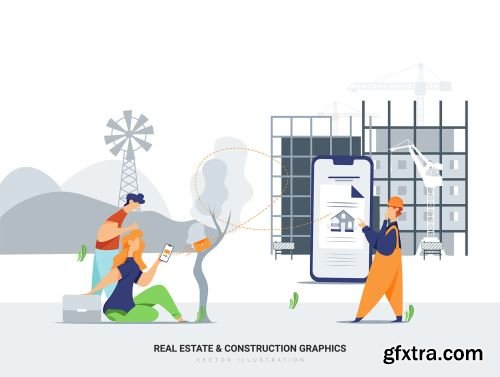 Aquarius - Real Estate & Construction Vector Scenes Ui8.net