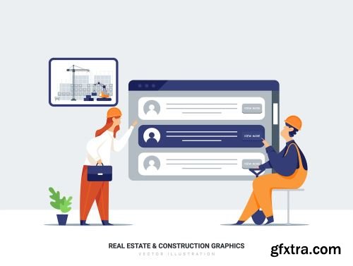 Aquarius - Real Estate & Construction Vector Scenes Ui8.net