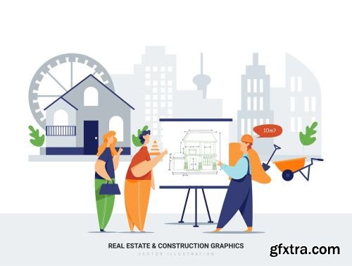 Aquarius - Real Estate & Construction Vector Scenes Ui8.net