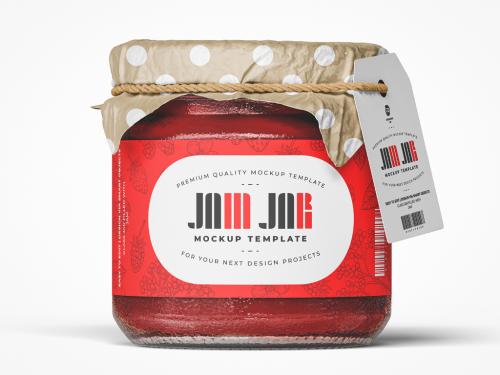 Small Jam Jar Mockup With Label 632437393