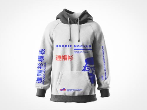 Gray Thick Hoodie Mockup Front View 632437194