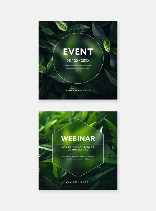 Event Social Media Templates With Blurry Geometrical Shapes And Generative Ai 630732618