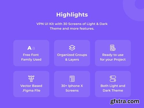 VPN UI Kit Light & Dark Theme Ui8.net
