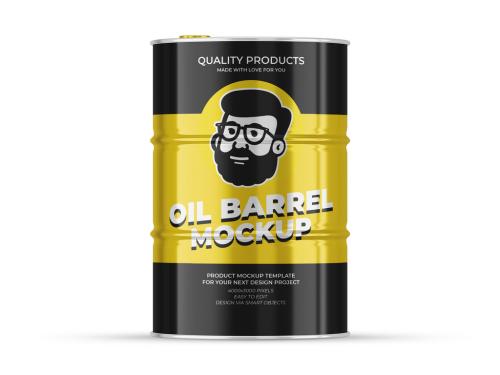 Metal Oil Barrel Mockup 573496103