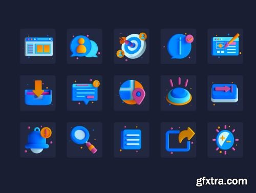 30 3D User Interface Icon Set Ui8.net