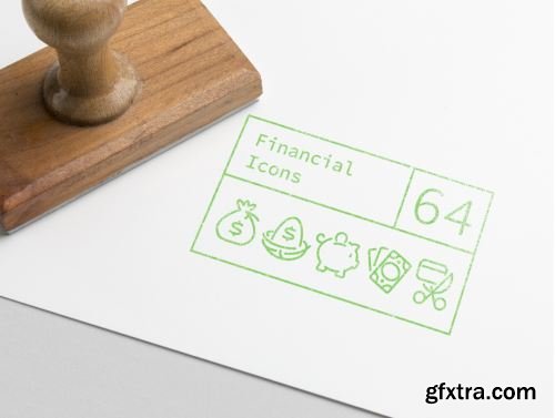 64 Finance Icons Ui8.net