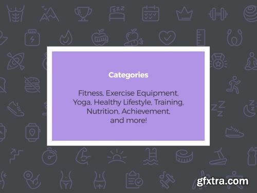 64 Fitness Icons Ui8.net