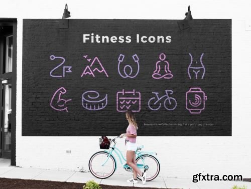 64 Fitness Icons Ui8.net