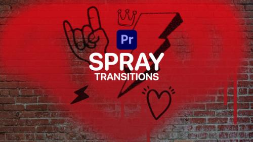 Videohive - Spray Transitions for Premiere Pro - 47519785 - 47519785