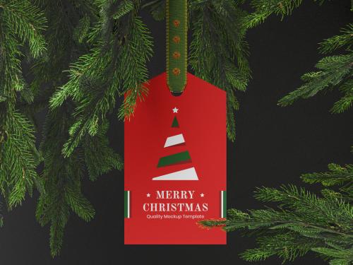 Christmas Label Gift Tag Mockup 573495798