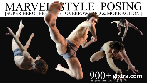 Artstation - Mels Mneyan - 900+ MARVEL Style Posing [Super Hero , Fighting, Overpowered & MORE ]