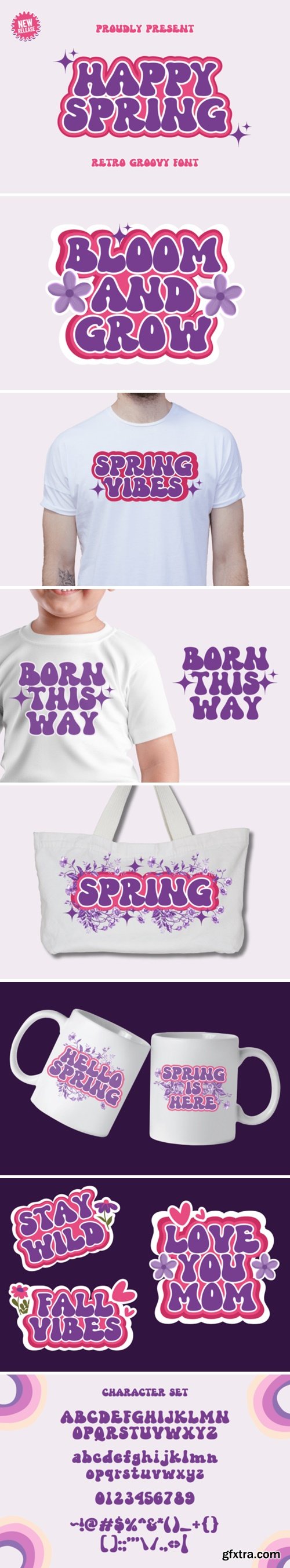 Happy Spring Font