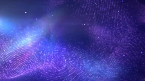 Videohive - Purple glowing energy bright particles light lines and waves abstract background - 47544119 - 47544119