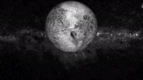 Videohive - Animation of Moon planet seen from space, Asteroids Cloud and cosmos, 2470 - 47555558 - 47555558