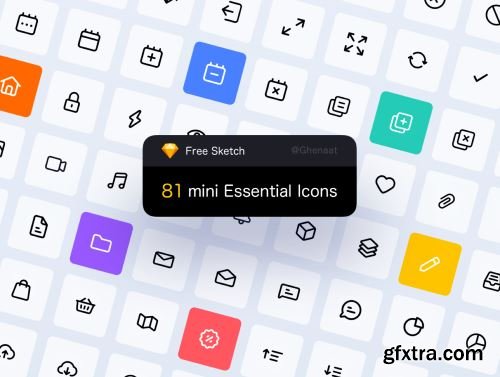 81 mini Essential Icons Ui8.net