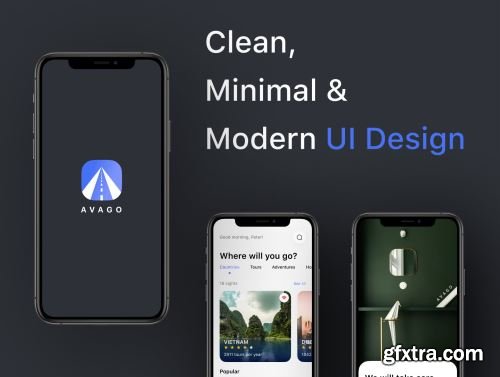 AVAGO - Travel App UI Kit Ui8.net