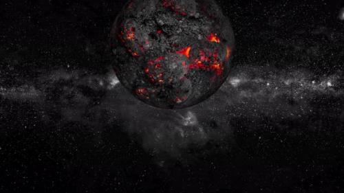 Videohive - Animation of Lava planet seen from space, 2465 - 47555622 - 47555622