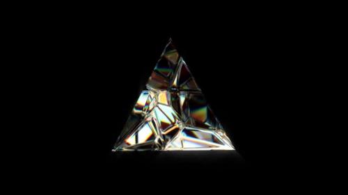 Videohive - Glass Iridescent Pyramid Loop - 47555866 - 47555866