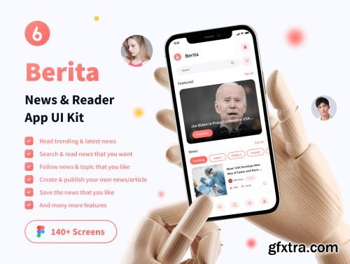 Berita - News & Reader App UI Kit Ui8.net