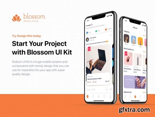 Blossom - Beauty mobile UI Kit Ui8.net