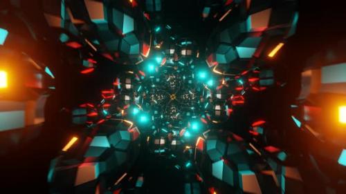 Videohive - Hypnotic Visuals of a Dynamic VJ Loop Pulsating and Flashing with Neon Backdrop - 47559079 - 47559079