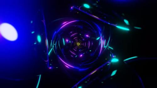 Videohive - Mesmerizing and Captivating VJ Loop with Dynamic Flashing Neon Backdrop - 47559089 - 47559089