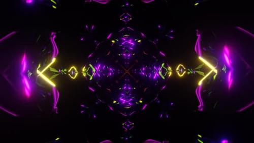 Videohive - Hypnotic VJ Loop Showcasing a Vibrant Flashing Neon Background in Rhythm - 47559136 - 47559136