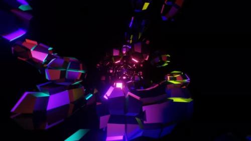 Videohive - Energetic VJ Loop Captivating with a Pulsating Flashing Neon Background - 47559203 - 47559203