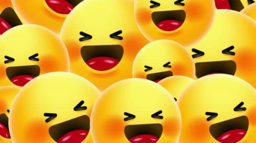 Videohive - Emoji hearty laughter transition alpha channel - 47565099 - 47565099