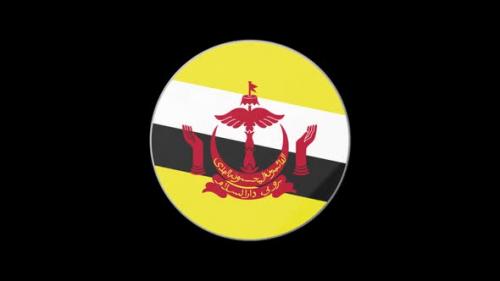 Videohive - Brunei Darussalam Flag Circle Tube Loop South East Asia Country ASEAN Bandar Seri Begawan Icon - 47568053 - 47568053