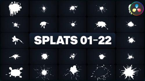 Videohive - Splats Elements for DaVinci Resolve - 47482641 - 47482641