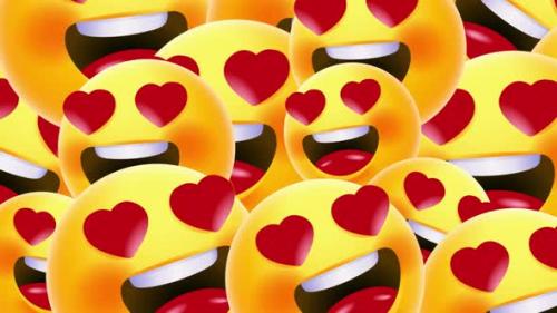 Videohive - Emoji heart eyes transition alpha channel - 47565100 - 47565100