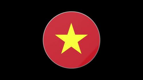 Videohive - Vietnam Flag Circle Tube Loop South East Asia Country ASEAN Hanoi Ho Chi Minh Icon - 47569341 - 47569341