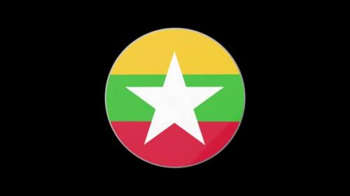 Videohive - Myanmar Flag Circle Tube Loop South East Asia Country ASEAN Burma Yangon Rangoon Naypyidaw Icon - 47569374 - 47569374