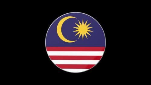 Videohive - Malaysia Flag Circle Tube Loop South East Asia Country ASEAN Kuala Lumpur Icon - 47569410 - 47569410