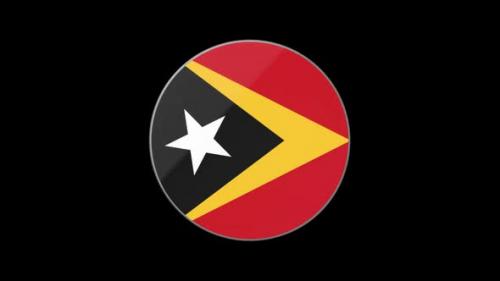 Videohive - Timor Leste Flag Circle Tube Loop South East Asia Country ASEAN Dili East Timor Icon - 47569421 - 47569421