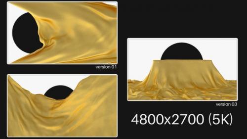 Videohive - Pack Of Golden Cloth On Alpha - 47573310 - 47573310