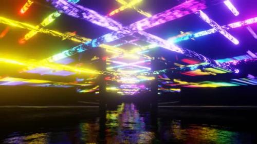 Videohive - Multicolor Mirror Moving Lighting Effect Background Vj Loop In HD - 47574139 - 47574139