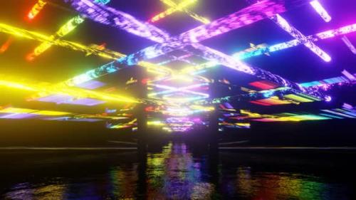 Videohive - Multicolor Mirror Moving Lighting Effect Background Vj Loop In 4K - 47574143 - 47574143