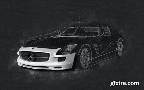 3D Sketch Photoshop Action JTDYCZ